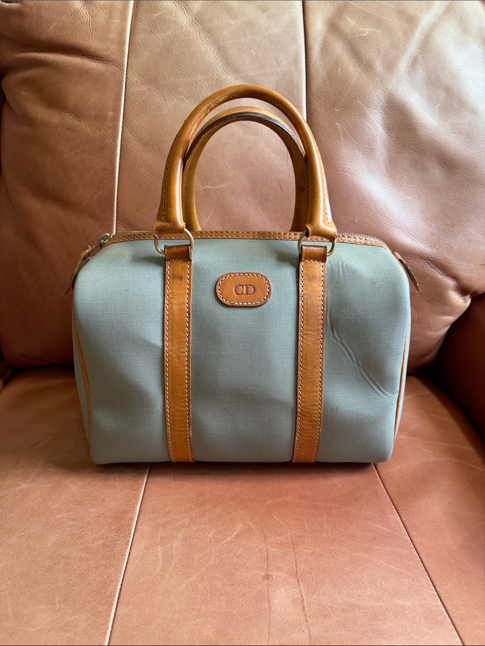 🩶Christian Dior Canvas Mini Boston Bag🩶